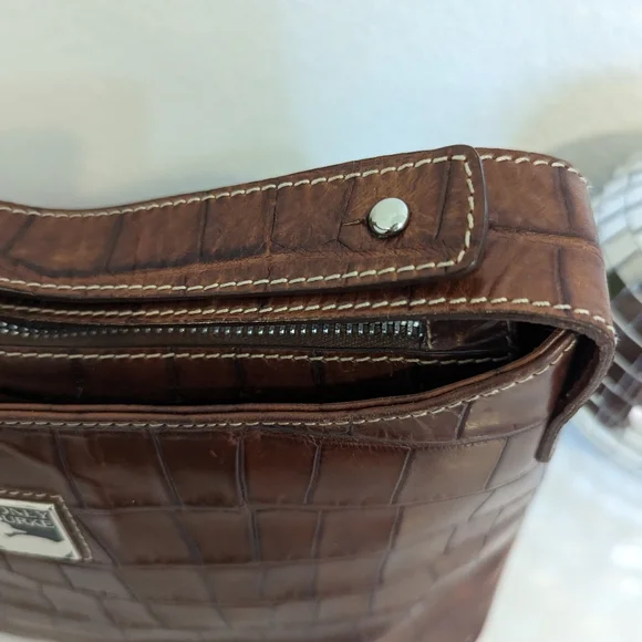 Rare Made in Italy Croc embossed DOONEY and Bourke convertible handbag - Picture 9 of 12